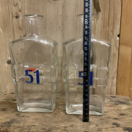 Glazen, vintage PASTIS 51 fles