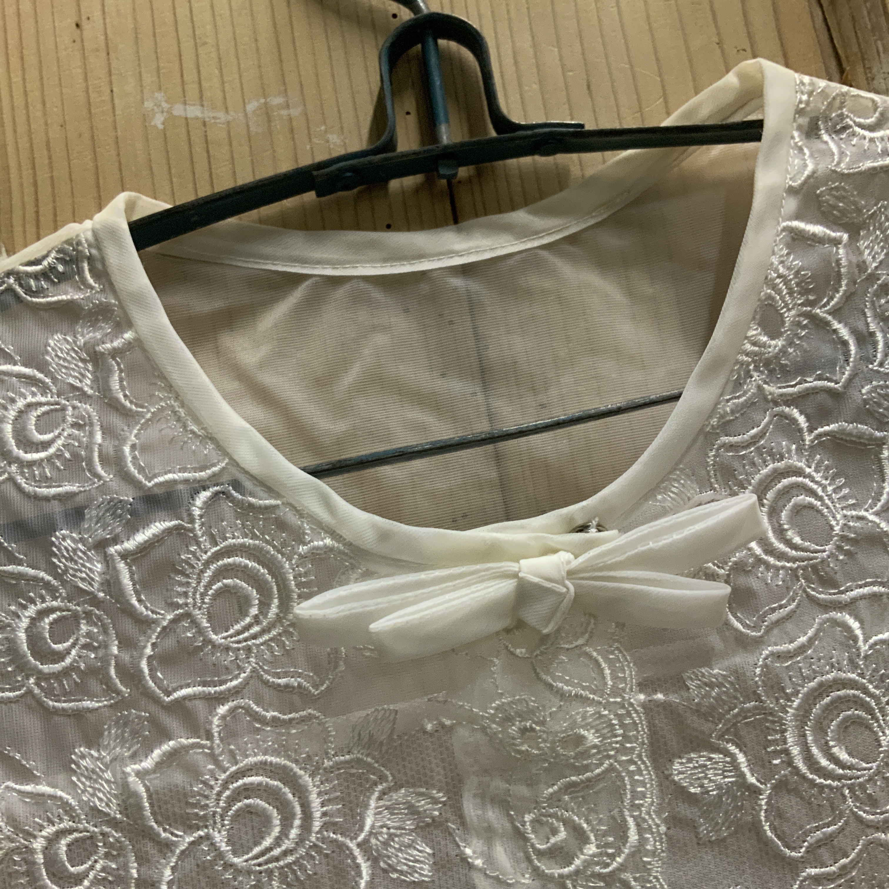 Witte, vintage “ nep” blouse