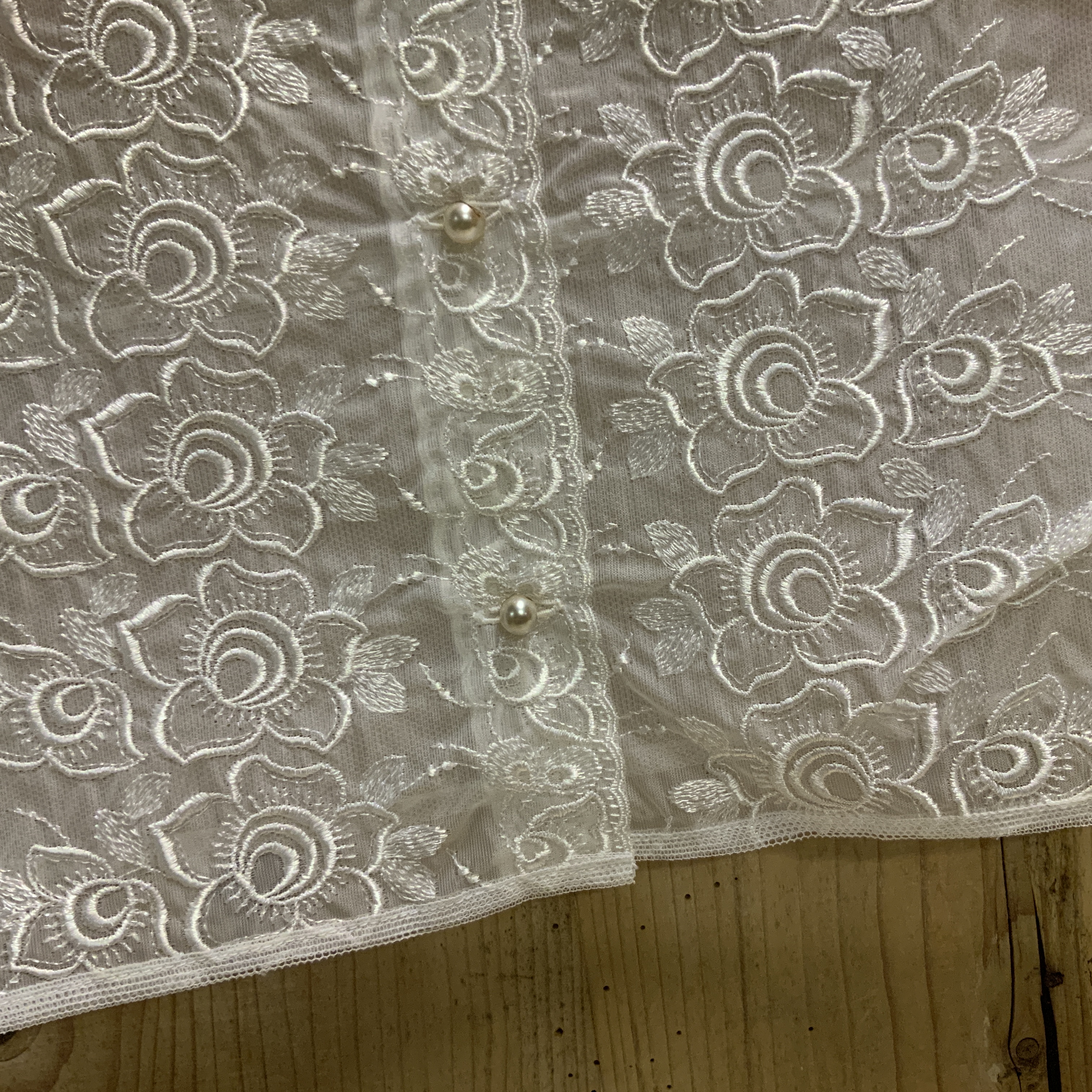 Witte, vintage “ nep” blouse