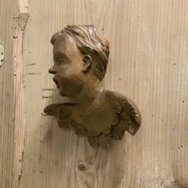 Engelenkopje van hout