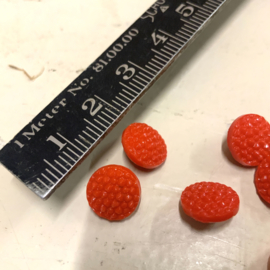 Kleine glazen knoopjes, rood