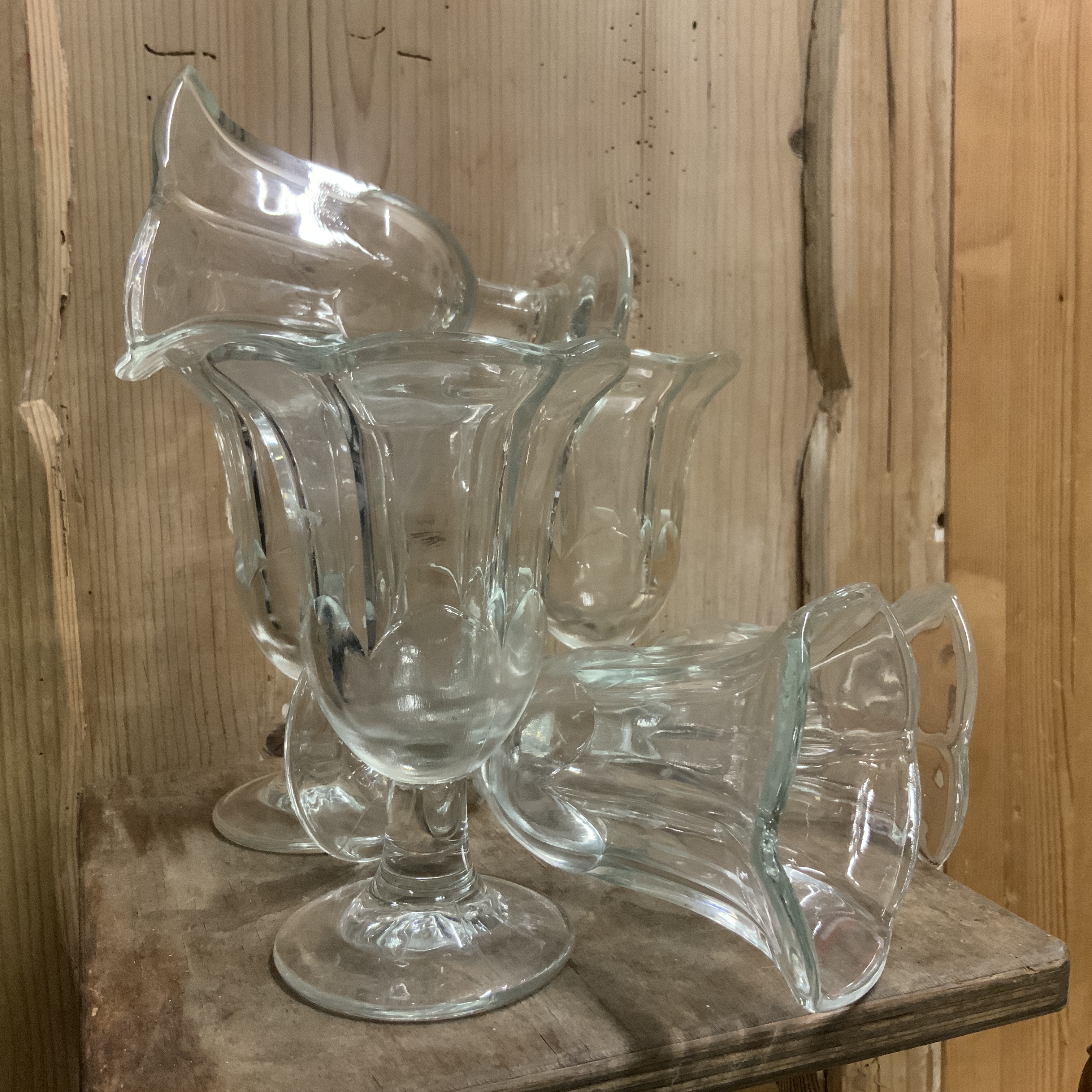 Franse sorbet glazen, set van 6