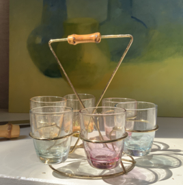 Vintage borrelset / shotglaasjes
