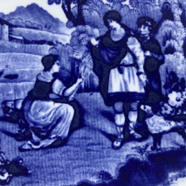 Groot bord Petrus Regout  “ Ruth en Boaz”