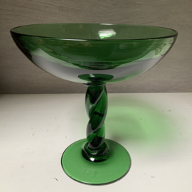 Groene schaal op voet