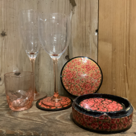 Doosje papier-maché met onderzetters