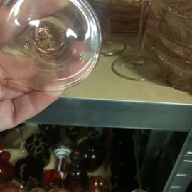 LUMINARC glas op roze voet