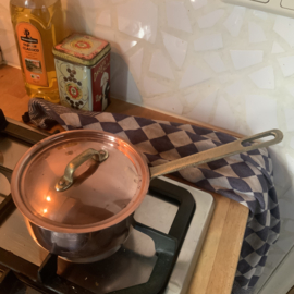 Brocante, koperen sauspannetje
