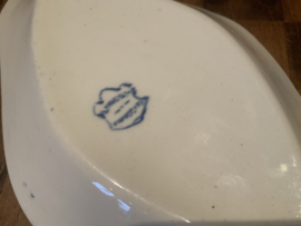Ovaal hoekig schaaltje met distel motief