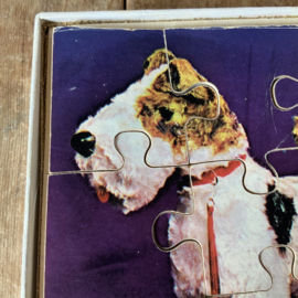 vintage MULDER puzzel  ( terrier)