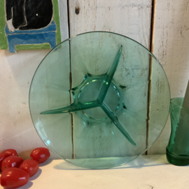 Verdeelschaaltje van groen persglas