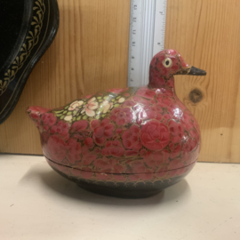 Papier maché doosje eend