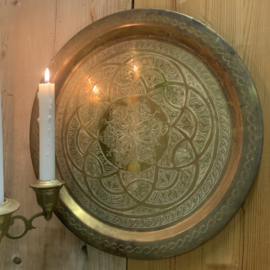 Groot Oosters dienblad, messing