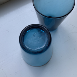 Set van 2 blauwe VERECO waterglaasjes