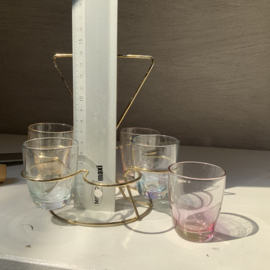 Vintage borrelset / shotglaasjes