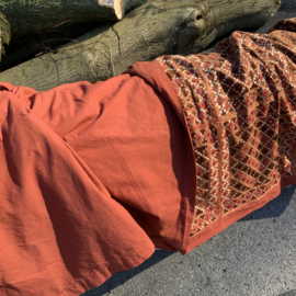 Vintage sprei/ wandkleed uit India met spiegeltjes