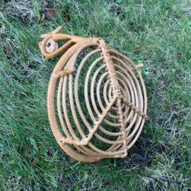Vintage rotan schaaltje KIP