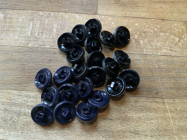 Assortie blauw/ zwarte glazen knopen
