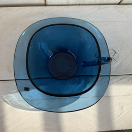 VERECO FRANCE koffiekopjes van blauw glas