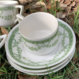 Set van 3 antieke kop en schoteltjes