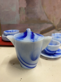 Art deco kinderserviesje, persglas