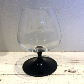 Cognac glas LUMINARC met zwarte voet