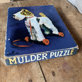 vintage MULDER puzzel  ( terrier)