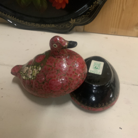 Papier maché doosje eend