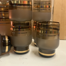 Set van 6 glazen met kan