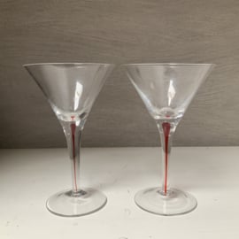 Set van 2 martini/ cocktail glazen