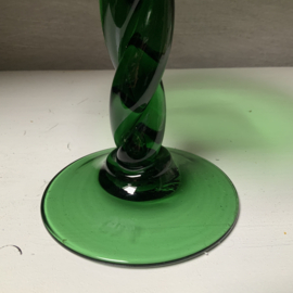 Groene schaal op voet