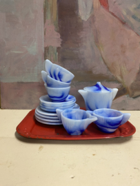 Art deco kinderserviesje, persglas
