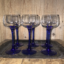 Set LUMINARC wijnglazen met blauwe voet