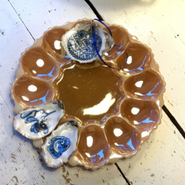 Eierbord van opaline ( FIRE KING?)lustre