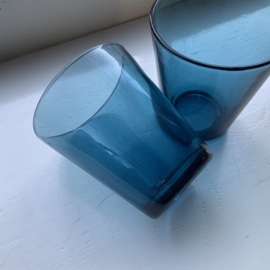 Set van 2 blauwe VERECO waterglaasjes