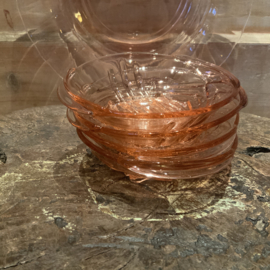 Roze persglas schaaltjes, ovaal