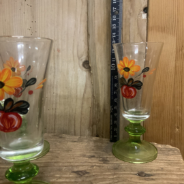Set vintage glaasjes
