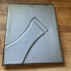 Grote Vintage foto lijst  (24x30 cm) bol glas
