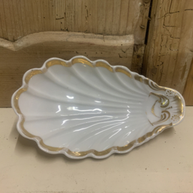 Schelp schaaltje gouden rand