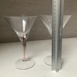 Set van 2 martini/ cocktail glazen