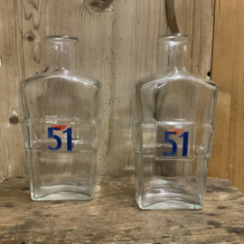 Glazen, vintage PASTIS 51 fles