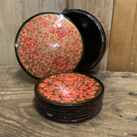 Doosje papier-maché met onderzetters