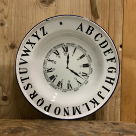 Emaille bord KLOK