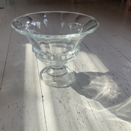 Schaal van persglas op voet