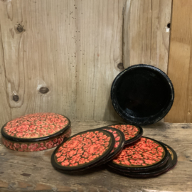 Doosje papier-maché met onderzetters