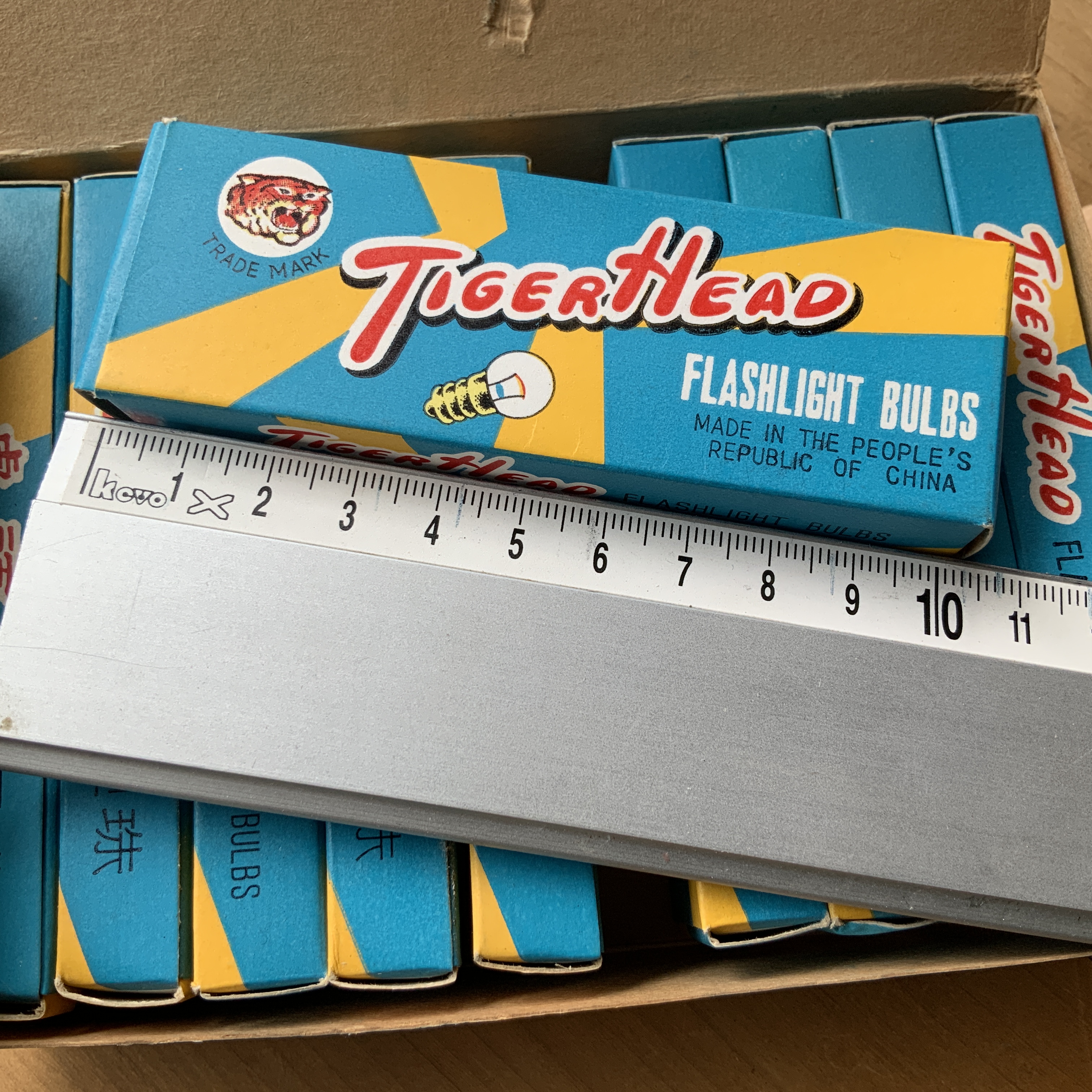 Vintage verpakking fietslampjes