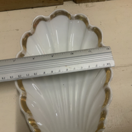Schelp schaaltje gouden rand