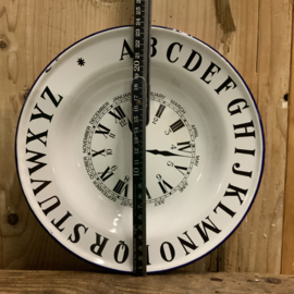 Emaille bord KLOK