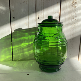 Groene glazen pot