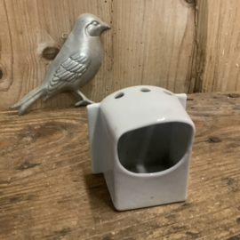 Porseleinen voerbakje kanarie